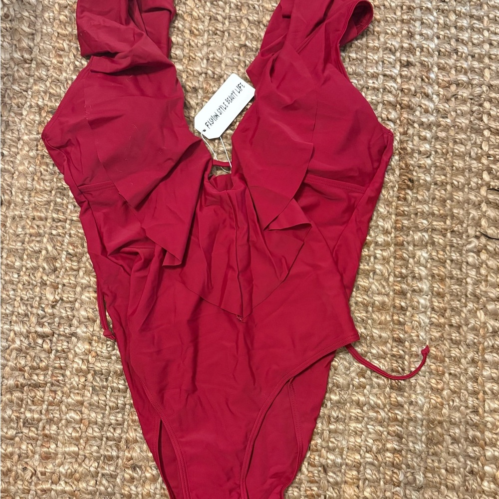 Ruffled One-Piece Swimsuit